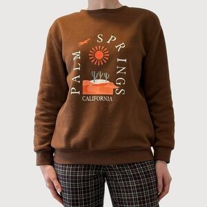 SHEIN Chocolate Brown Crewneck S
